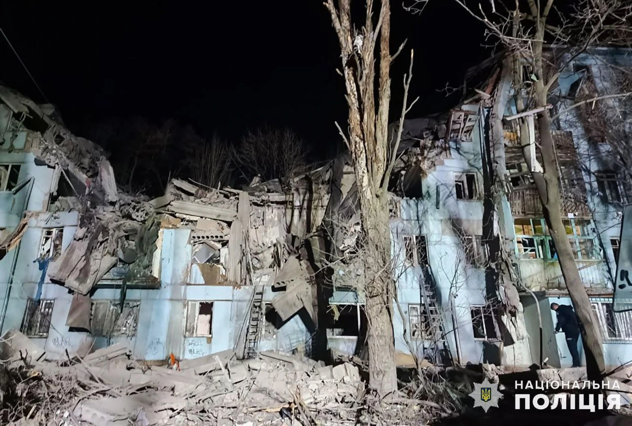 Appratments destroyed - russian war crimes in Zaporizhzhya