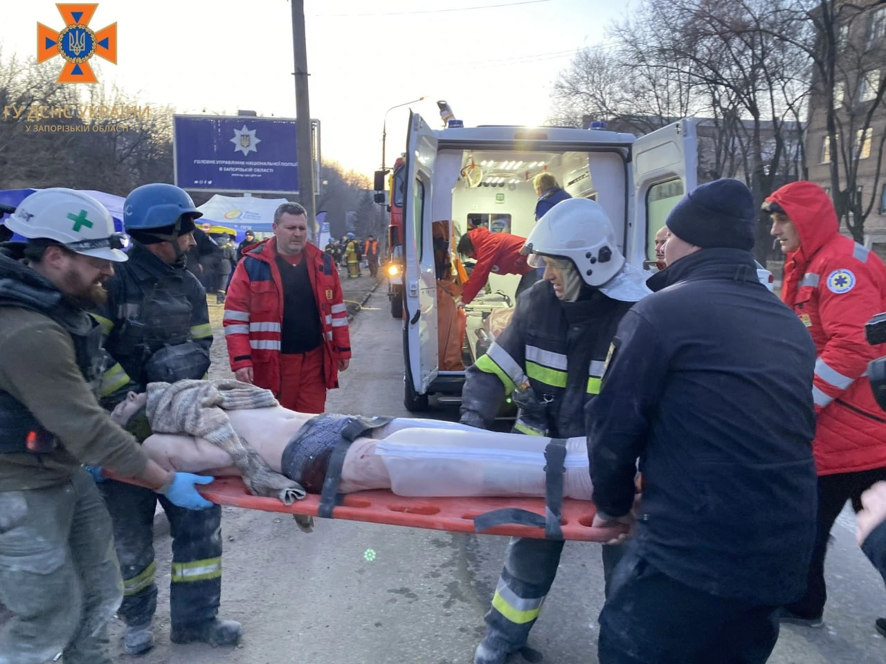 Saving operation continues all night and morning after russian war crimes in Zaporizhzhya