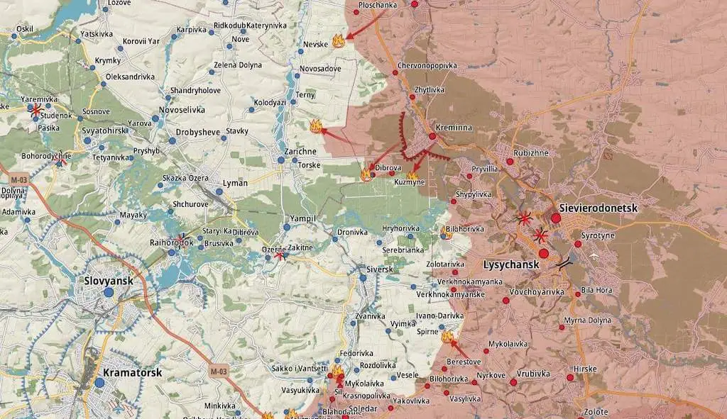 Russia's attack on Bilohorivka. Ukraine's Donbass frontline map.