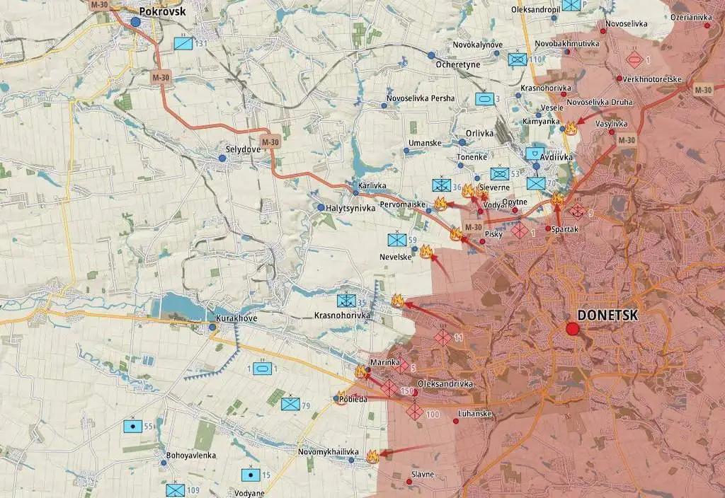 Russias invaders activity in Donetsk's satelite cities of Mariinkaand Novomykhailivka 